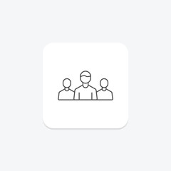 Leadership thinline icon , vector, pixel perfect, illustrator file