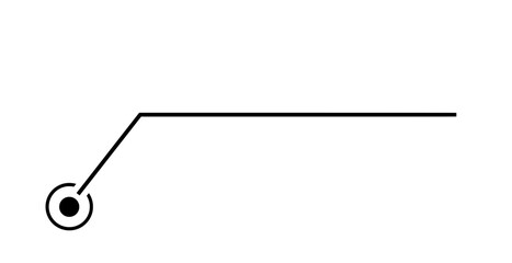 Vector Line Pointer Design - Minimalist Black Information Line, Perfect for Infographics and Presentation Graphics, Isolated on Transparent Background