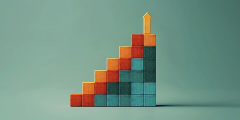 Abstract visualization of organization scaling up, growth, dynamic