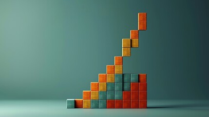 Abstract visualization of scaling an organization, progress, dynamic