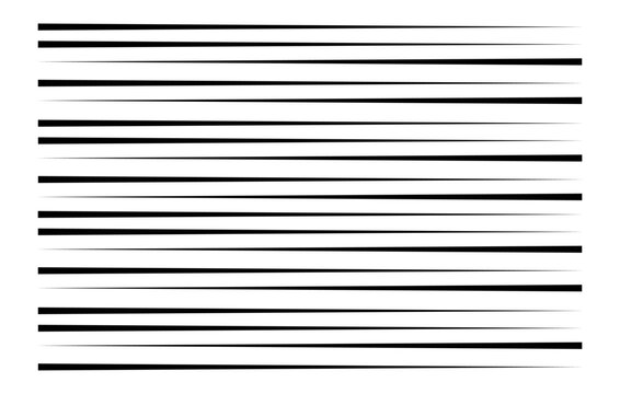 Black on white horizontal line from thick below to thin above, stripes grid, mesh abstract geometric vector pattern