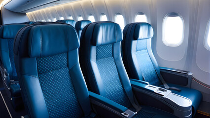 economy seats in the airport, ai generated