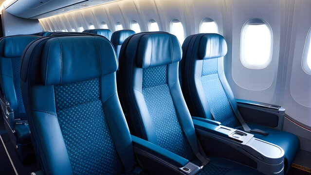 economy seats in the airport, ai generated