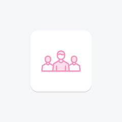 Leadership duotone line icon , vector, pixel perfect, illustrator file