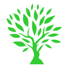 vector green tree icon 