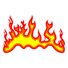 Fire flames icon. Flat illustration of fire flames vector icon for web design