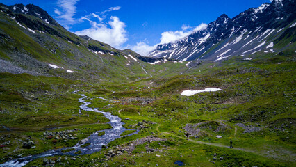 Flüelapass in der Schweiz