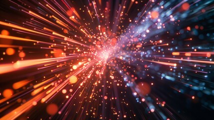 Fototapeta premium A dynamic and captivating visual experience is created by the high-speed light effect.