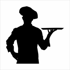 Silhouette of a chef