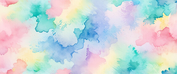 Paint a water pastel rainbow ,cute colors