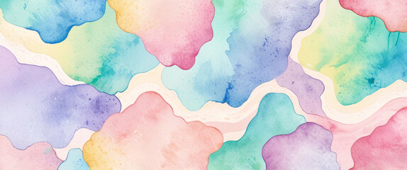 Paint a water pastel rainbow ,cute colors