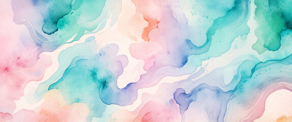 Paint a water pastel rainbow ,cute colors