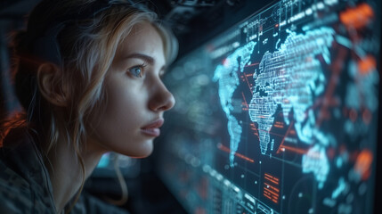 Illustration depicting modern bombers integrated with global satellite navigation systems