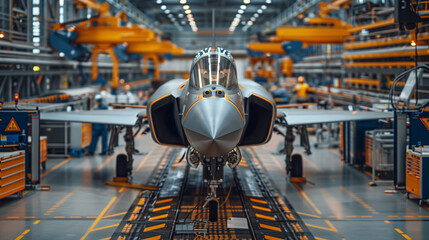 Production of 6th generation fighter jets in a manufacturing facility