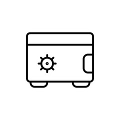 safe box line icon
