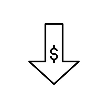 low pricee cost line icon