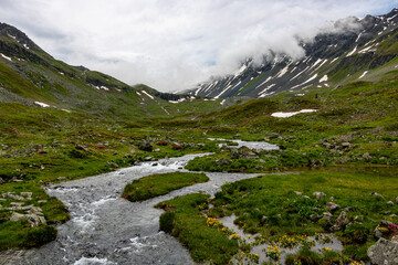 Flüelapass in der Schweiz