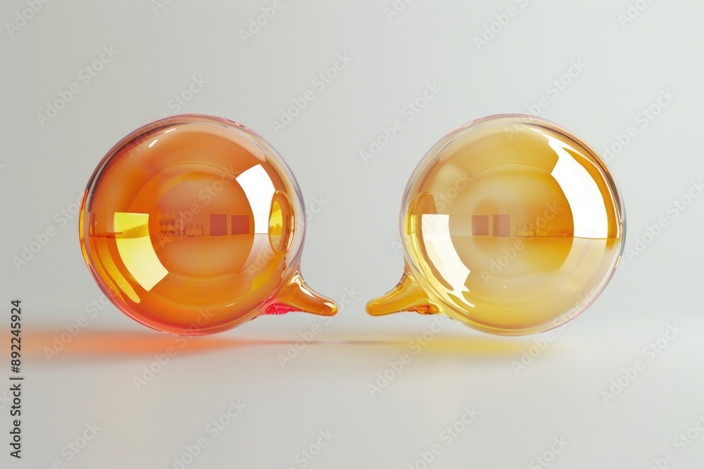 Poster a pair of glasses resting on a table surface