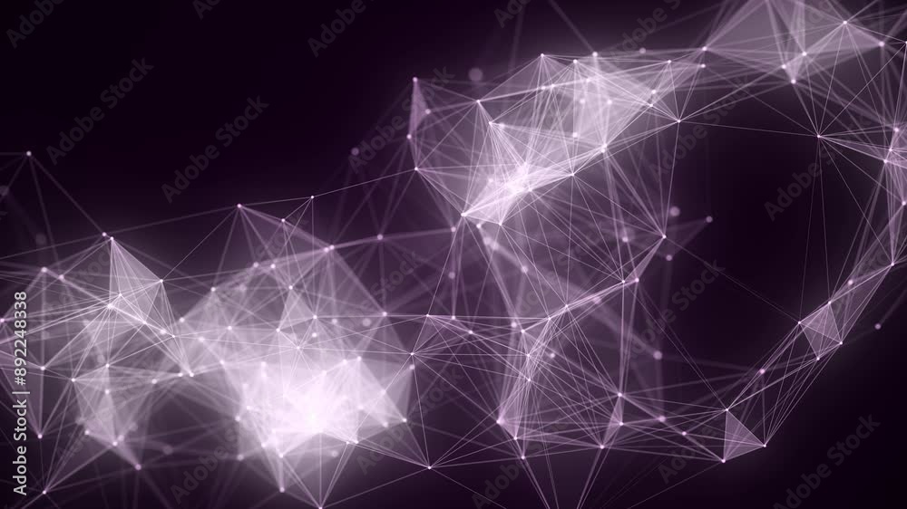 Aufkleber Network connection structure. Blue science background. Abstract digital background. Big data visualization. 3d rendering.