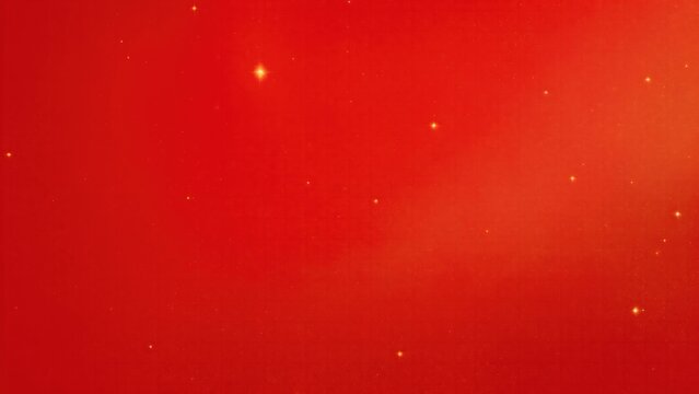 Abstract magic gold dust over Red Beautiful golden art background