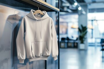 White Hoodie Mockup on a Hanger