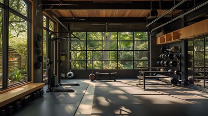 Minimalist garage gym focused on functional fitness and exercise versatility