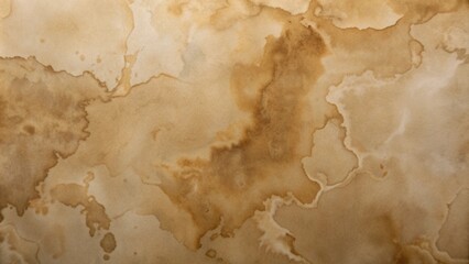 Fototapeta premium Brown and white marbled surface with stain on old paper background with watercolor or coffee color stains,generative ai
