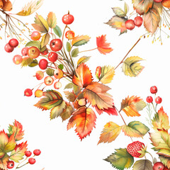 seamless watercolor floral primitive wallpaper