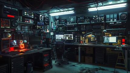 IT guru's tech lab garage