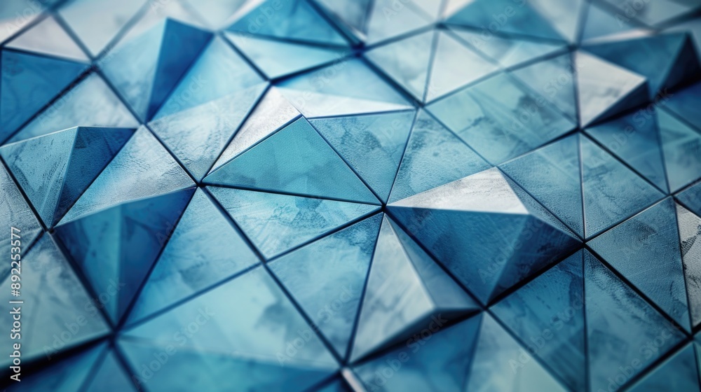Aufkleber close-up shot of a blue tile surface with intricate designs and patterns