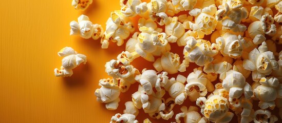 Popcorn on a Yellow Background