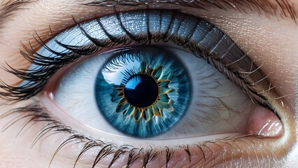 Fototapeta premium close up of a pupil, ai generated