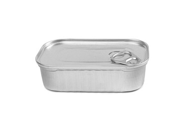 Tin Can Isolated, Preserve Template Mockup, Metal Package, Aluminum Flat Container, Tin Cans