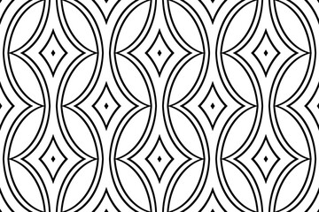 Fototapeta premium Abstract Seamless Geometric Pattern. Black and White Texture. 