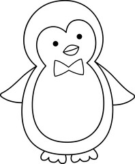 Cute Christmas penguin outline
Cute Christmas penguin coloring page isolated