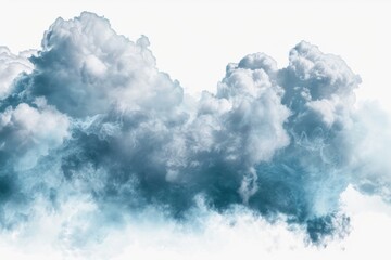 Aircraft soaring through puffy white clouds