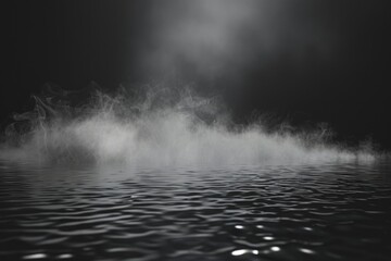 Naklejka premium A serene black and white image of a body of water, ideal for use in editorial or advertising contexts