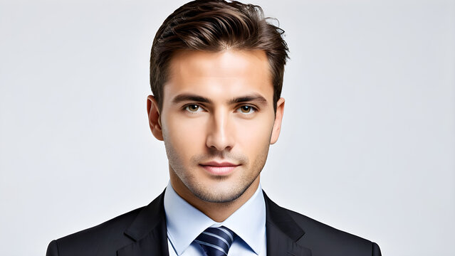 Portrait of  businessman, businesspeople concept background, competent businessman, ai generated