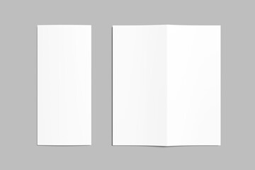 DL Bifold Brochure Blank Mockup