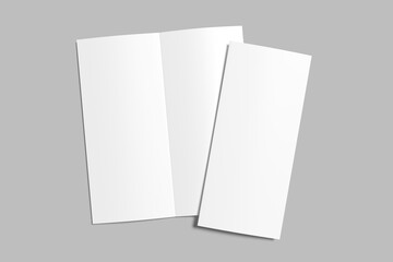 DL Bifold Brochure Blank Mockup