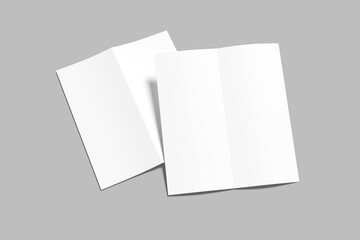 DL Bifold Brochure Blank Mockup