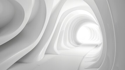 Modern abstract white interior 3D background