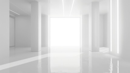 Fototapeta premium Modern abstract white interior 3D background