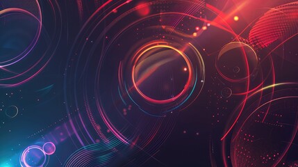 Fototapeta premium Abstract motion applied neon light motion effect. Car background usage concept.