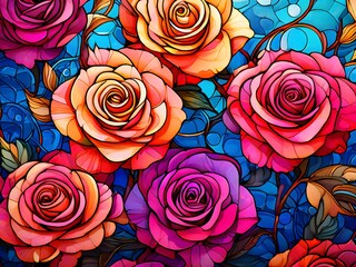 roses pattern