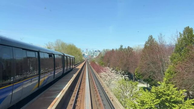 SkyTrain, light and fully automatic transit metro system has 69 km of track and 47 stations on 3 lines. Expo Line was open 1985, Millennium in 2002 and Canada Line