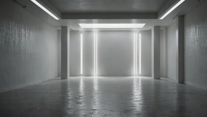 Fototapeta premium photo of empty room with white theme made by AI generative