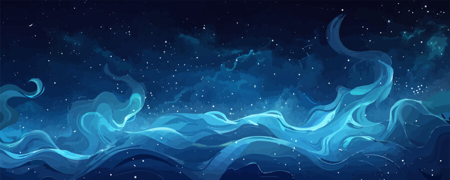 Cosmic galaxy with swirling stars Vector flat minimalistic isolated illustration