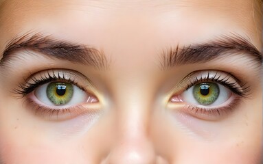 Fototapeta premium Woman Eyes Close Up, Natural Makeup