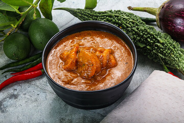 Indian cuisine - Masala with prawn